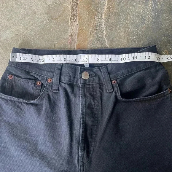Re/done Black Denim Jeans| Raw Hem| Size 26 - Picture 3 of 10